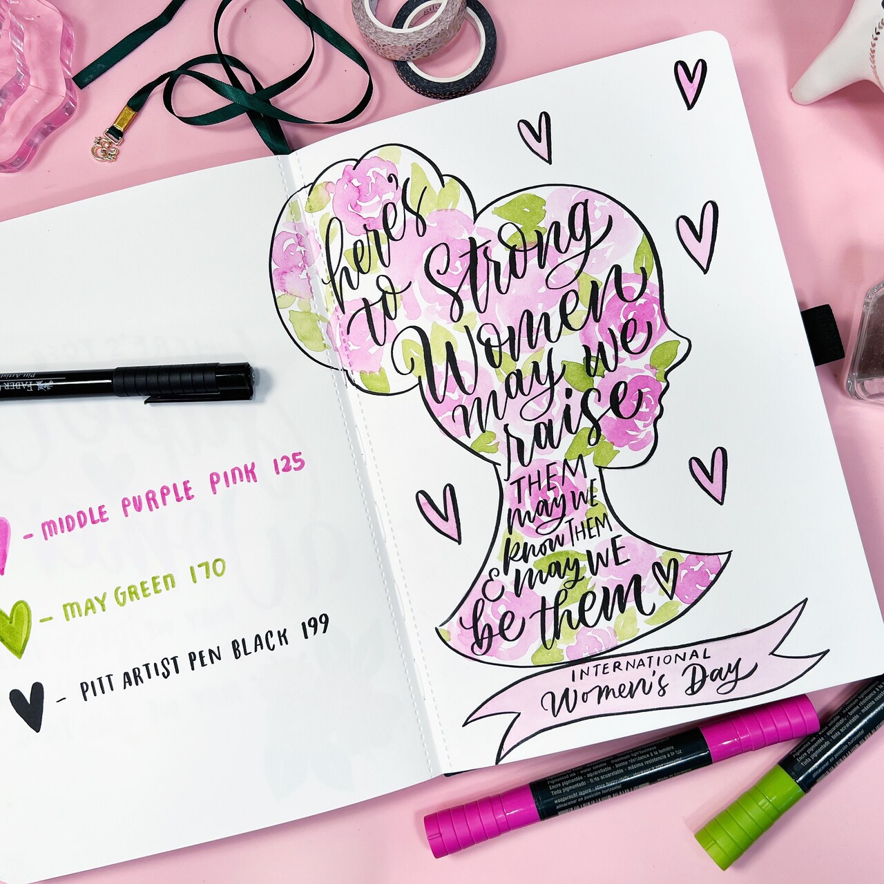 International Women's Day Hand Lettering with Faber-Castell®